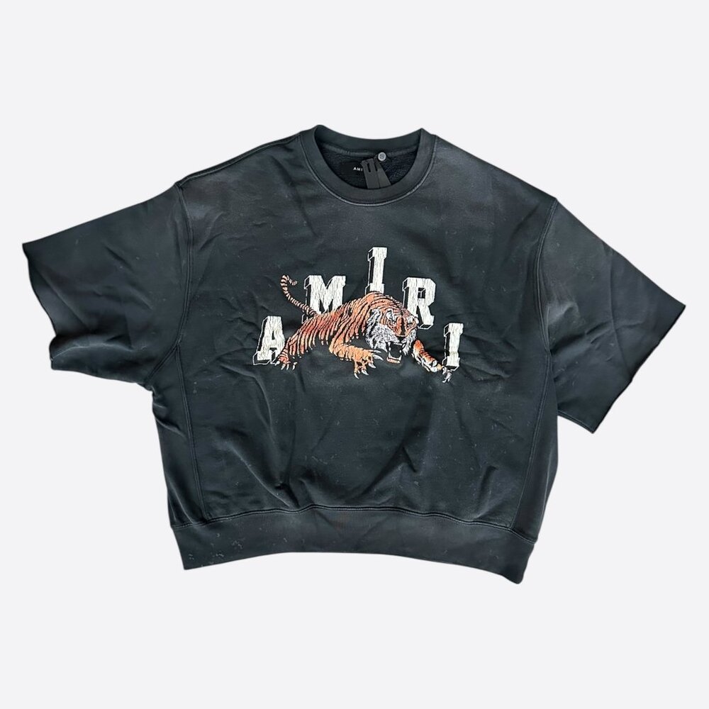 Amiri Black & White Tiger Logo Sweater T-Shirt
